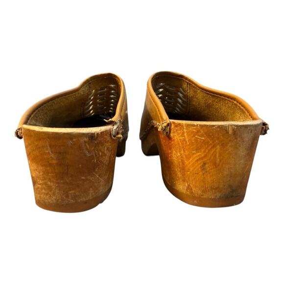 Vintage MIA Swedish Wood Clog Women size 37 US 7 - Picture 5 of 7